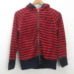 d■カンタベリー/CANTERBURY タオル生地 ボーダーパーカ【M】赤紺/LADIES/61【中古】■のサムネイル
