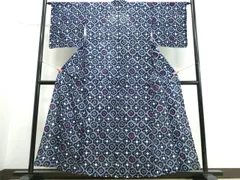 平和屋着物∴夏物　浴衣　有松鳴海絞り　花菱文　綿　逸品　CABJ0118ngのサムネイル