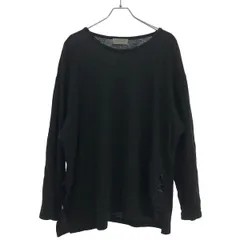 Yohji Yamamoto POUR HOMME ヨウジヤマモト プールオム 25AW MILLING WOOL SIDE SLIT ROUND NECK LONG SLV T ニットセーター HL-T37-175 ブラック 3のサムネイル