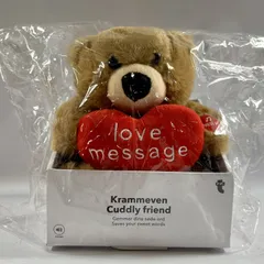 ★ Flying Tiger フライングタイガー コペンハーゲン Krammeven Cuddly friend  音声録音機能付き クマ ぬいぐるみ 約19cm 現状品のサムネイル