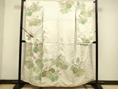 平和屋着物▼小振袖　二尺袖　刺繍　絞り　桐　金銀糸　正絹　逸品　DABH4875duのサムネイル