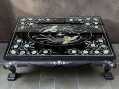 韓国伝統工芸 螺鈿細工 貝殻細工 鳳凰 座卓 センターテーブル - メルカリ