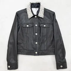 ◎Diagram ダイアグラム レザージャケット パール ビジュー 2WAY ラムレザー ブラック レディース 36 b02108のサムネイル