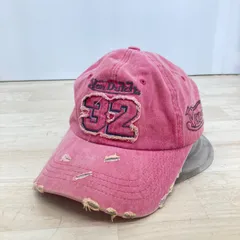 Von Dutch ボンダッチ キャップ 帽子 ピンク ダメージ加工 32 ロゴ 刺繍 コットン FREEサイズ/フリーサイズ[ON00502]のサムネイル
