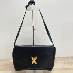 パロマピカソ/Paloma Picasso ショルダーバッグ ダークネイビー/濃紺 ゴールド金具 Xロゴ フラップバッグ[OL00296]のサムネイル
