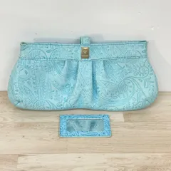 サマンサタバサ/Victoria Beckham クラッチバッグ/ポーチ 水色 ペイズリー柄 ミラー付き[OI03622]のサムネイル