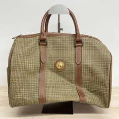 Rudolph Valentino/ルドルフヴァレンチノ ボストンバッグ/ハンドバッグ カーキ系 チェック柄 ゴールド金具[OL00301]のサムネイル