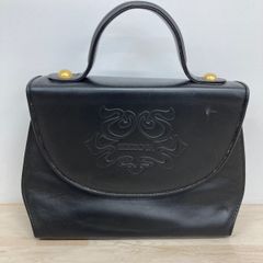 Milano ホースヘア ショルダーバッグ/ハンドバッグ ブラック ゴールド 