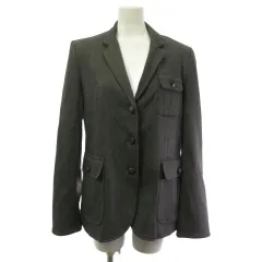 ローレンラルフローレン LAUREN RALPH LAUREN ジャケット ウールライク シェブロン グレー 6 のサムネイル