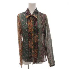 クリスチャンラクロワ CHRISTIAN LACROIX シャツ ブラウス コットン シルク混 花柄 長袖 38 黒 ブラック /FFのサムネイル