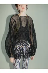 LEINWANDE Recycle Organdy Pleats Top ラインヴァンド リサイクル オーガンジー プリーツ トップス 新品未使用のサムネイル