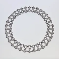 Christian Dior クリスチャン ディオール クラシック クリスタル ネックレス 45cm 幅32mm レア レディース デザイン アクセサリー 希少 美品 aua98455080601のサムネイル