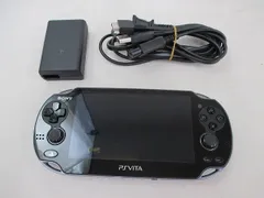  中古品 ゲーム PS Vita 本体 PCH-1100 ブラック 動作品 充電器付きのサムネイル