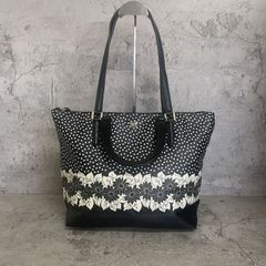 美品】COACHコーチバッドランズ フローラル総柄シテイトート35025黒 
