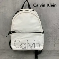Calvin Klein カルバンクライン リュック サック バックパック デイパック デイバッグ かばん 鞄 ロゴ キャンバス ホワイト 大容量 通勤 通学 A4 PC ポケット カジュアル タウンユース スポーツ ★ ■■のサムネイル