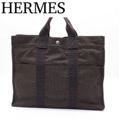 極美品 HERMES エルメス エールライン MM キャンバス トートバッグ