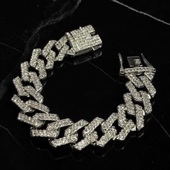 2点セット】✨マイアミキューバンブレスレット&テニスブレスレット18cm