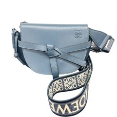 [6/30 가격 개정] LOEWE 미품 로에베 게이트 듀얼 가방 미니 A650N46X13 숄더백 송아지 가죽 네이비 크로스 바디 포셰트 미니 가방 파우치 GATE DUAL AB 랭크 중고 감정 로에베 가방