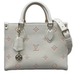 【6/30価格改定】LOUIS VUITTON 希少 極美品 ルイヴィトン オンザゴーPM モノグラムアンプラント 2way ハンドバッグ ショルダーバッグ M28313 レザー RFID確認済 ミルキーホワイト LV ヴィトン Aランク 中古 鑑定済のサムネイル
