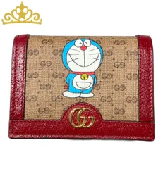 GUCCI × 日本アニメ ドラえもん GGスプリーム コンパクトウォレット グッチ 二つ折り財布のサムネイル