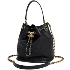 シャネル CHANEL ココマーク チェーン ショルダーバッグ マトラッセ バケットバッグ キャビアスキン ブラック AS1900 レディース 【中古】のサムネイル