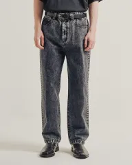 ビースロー 21SS ストーンウォッシュド デニム パンツ ブラックのサムネイル