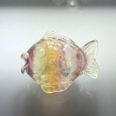 薄紫色 フローライト 小鳥 置物 インテリア 天然石 - メルカリ