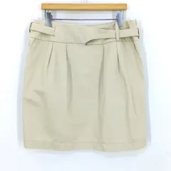 ラコステ レディース 夏 裏地なし コットン ミニスカート ベージュ (HU45593)のサムネイル