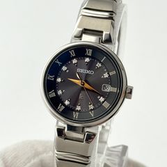 稼働/極美品 セイコー エクセリーヌ 電波ソーラー オールチタン 10P
