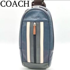COACH F22244 ドット柄 ボディバッグ ワンショルダー ネイビー 希少