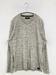 MOSSIMO モッシモ Tシャツ/カットソー XL グレー 無地 ミドル丈 長袖 Vネック メンズのサムネイル
