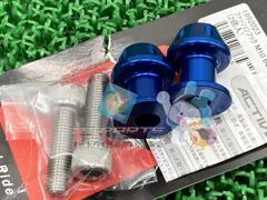 ACTIVE製ZRX1200ダエグ ファッションフック 左右 青 社外 新品 M10ｘ35㎜ P1.25 jVのサムネイル