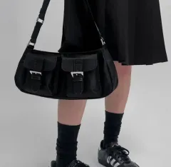 ブラックアップ ツーポケット ミニバッグ ショルダーバッグのサムネイル
