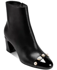 カール ラガーフェルド レディース シューズ ブーツ・レインブーツ ヒール KARLAGERFELD PARIS Womens Dalyn Heeled Booties Black ブラックのサムネイル