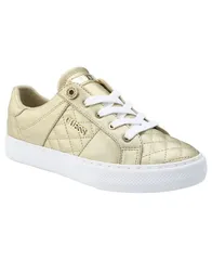 ゲス レディース シューズ スニーカー レース GUESS Womens Loven LaceUp Sneakers Gold Metallic ゴールドのサムネイル
