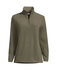 ランズエンド レディース アウター ジャケット・ブルゾン ハーフジップ プラスサイズ フリース Lands End Womens Plus Size Anyweather Fleece Quarterのサムネイル