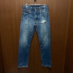 ヒステリックグラマー スタッズ ダメージ加工 赤耳 w30 裾上なし 着画