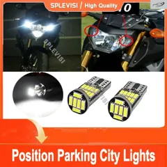 2個 W5W CANバス ホワイト LED バイク ポジション パーキング ライト ヤマハ FZ09 MT09 2014-2016 パイロットパークライト用のサムネイル