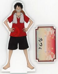 [중고]아크릴 스탠드·아크릴 패널 원숭이·D·루피(관내복) 아크릴 스탠드 [원피스 FILM RED×극락탕·RAKU SPA 목욕탕 개시!! 밀짚모자 일당]