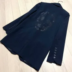 ZADIG&VOLTAIRE ザディグ・エ・ヴォルテール ビーズ スカル ブレーザー ネイビー ジャケット スーツ オフィスルック キュービック ドクロのサムネイル