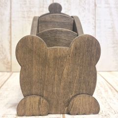 優様❤プードル リヤカー オブジェ♡印鑑スタンド 受注制作 木製トイプードルのシャチハタ印鑑スタンド 印鑑置き はんこ