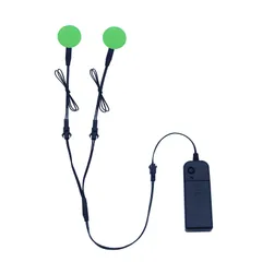 新品 Aoling 有機 ELパネル 照明パネル、グリーン、ELシート、電源ユニット付き カット自由 丸型 直径30MM DIYのサムネイル