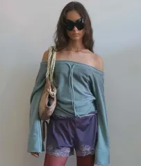 SCULPTOR Wide Bell Sleeve Sweatshirt Mintのサムネイル