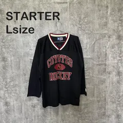 【Y-954】STARTER スターター L NHL COYOTES HOCKEY ホッケーゲームシャツ ブラック 黒 USA古着 ストリート ビッグシルエットのサムネイル