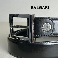 ブルガリ　BVLGARI　ベルト　スクエアバックル　レザー　ブラックのサムネイル