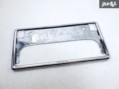 【割れ無し】トヨタ 純正 ナンバープレート ナンバーフレーム ライセンスプレート メッキ 1枚 08407-00270 穴間約21cm 即納のサムネイル