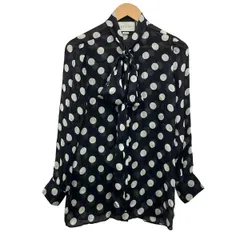 GUCCI(グッチ) 長袖シャツブラウス サイズ40 M レディース美品  - 443489 黒×白 ドット柄のサムネイル