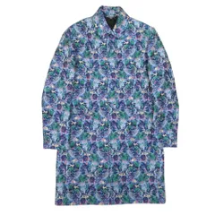 未使用 DIOR HOMME ディオール・オム 21aw ケニーシャーフ アート ジャガード ステンカラーコート ジャケット 48 ネイビー メンズ 古着 中古 USEDのサムネイル