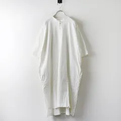 2026SS ユニバーサル ティシュ UNIVERSAL TISSU/TISSU 度詰天竺ヘンリーネックチュニック ｜ホワイト トップス 半袖【2400015029771】のサムネイル
