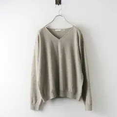 エヴァムエヴァ evam eva high gauge cashmere V neck pullover ハイゲージカシミヤVネックプルオーバーニット グレー┃【2400015018423】のサムネイル